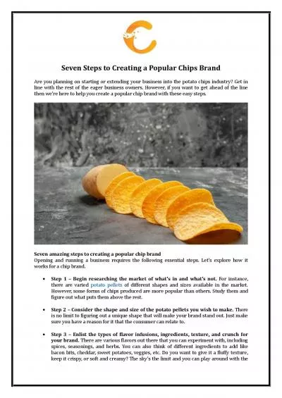 Seven Steps to Creating a Popular Chips Brand