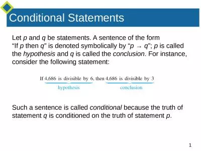 Conditional Statements Let