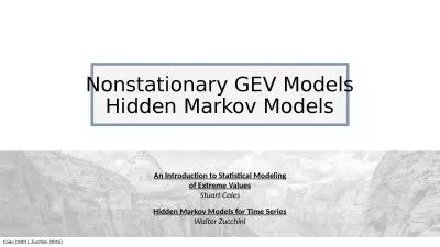 Nonstationary GEV Models