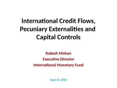 International Credit Flows, Pecuniary Externalities and