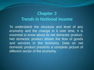 Chapter 3 Trends in National Income