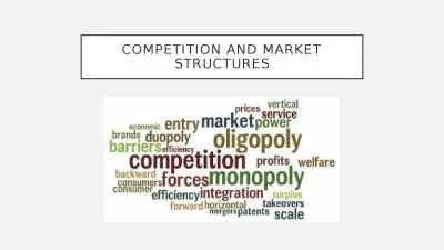 Competition and Market Structures