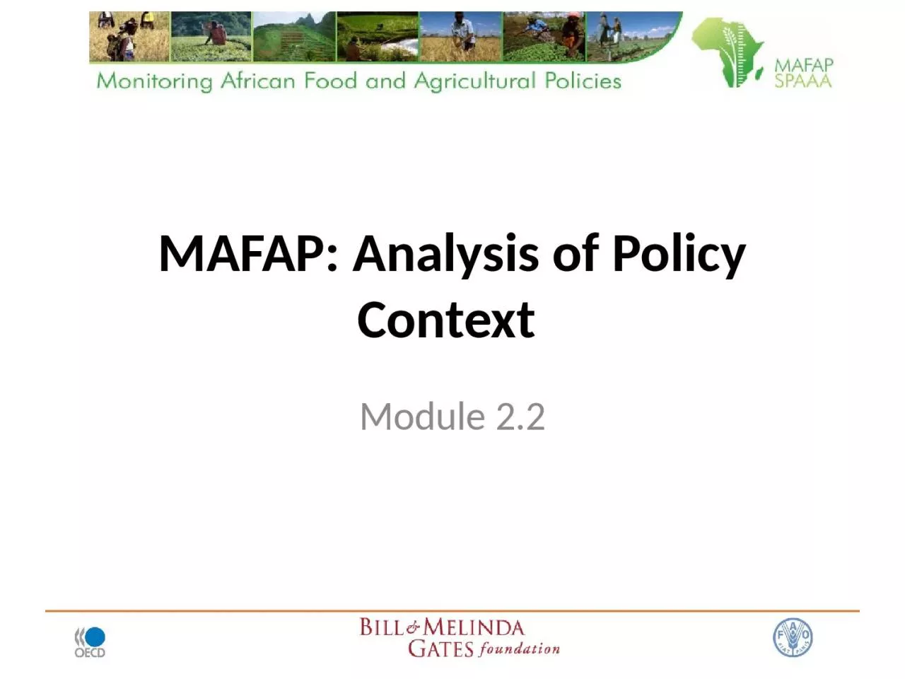 PPT-MAFAP: Analysis of Policy Context