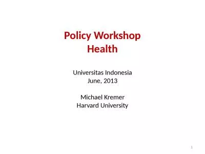 1 Policy Workshop Health