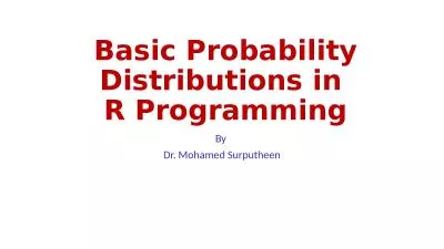 Basic Probability Distributions in