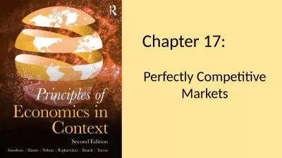 Chapter 17: Perfectly Competitive Markets