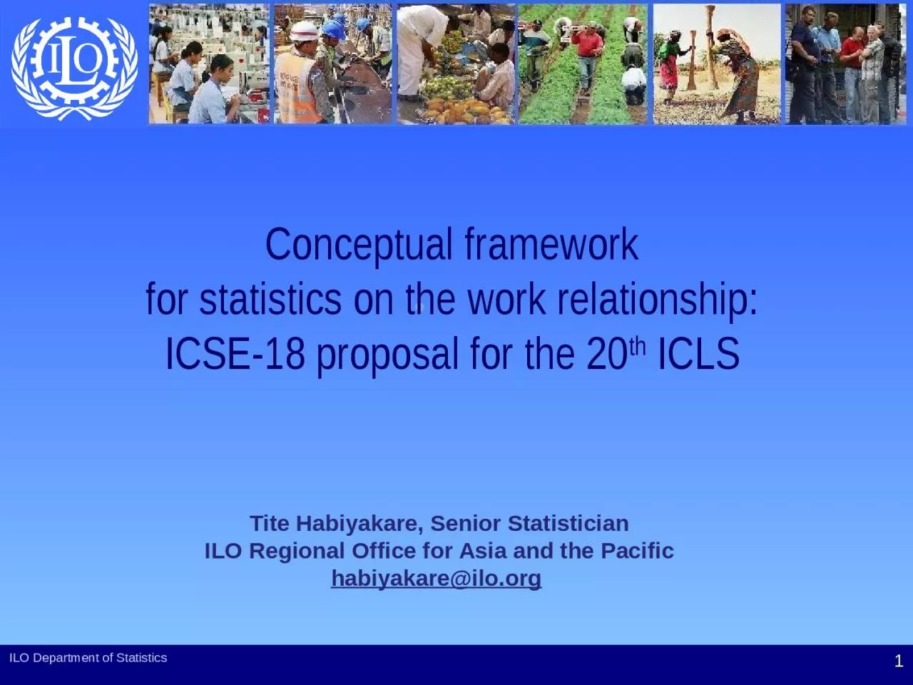 Conceptual framework for statistics on the work