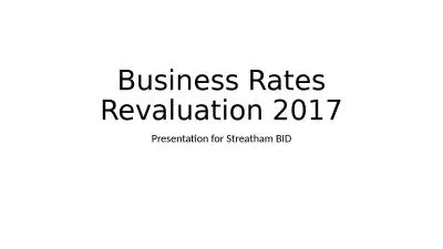 Business Rates Revaluation 2017