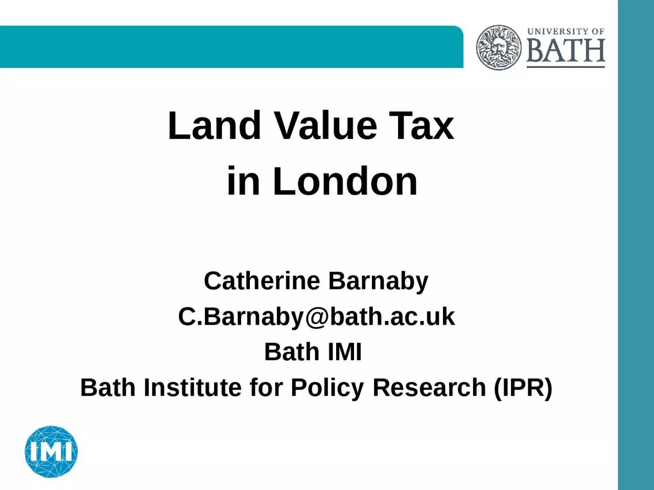 Land Value Tax   in London