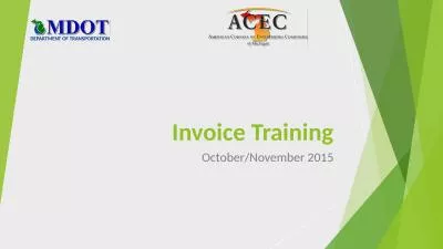 Invoice Training October/November 2015