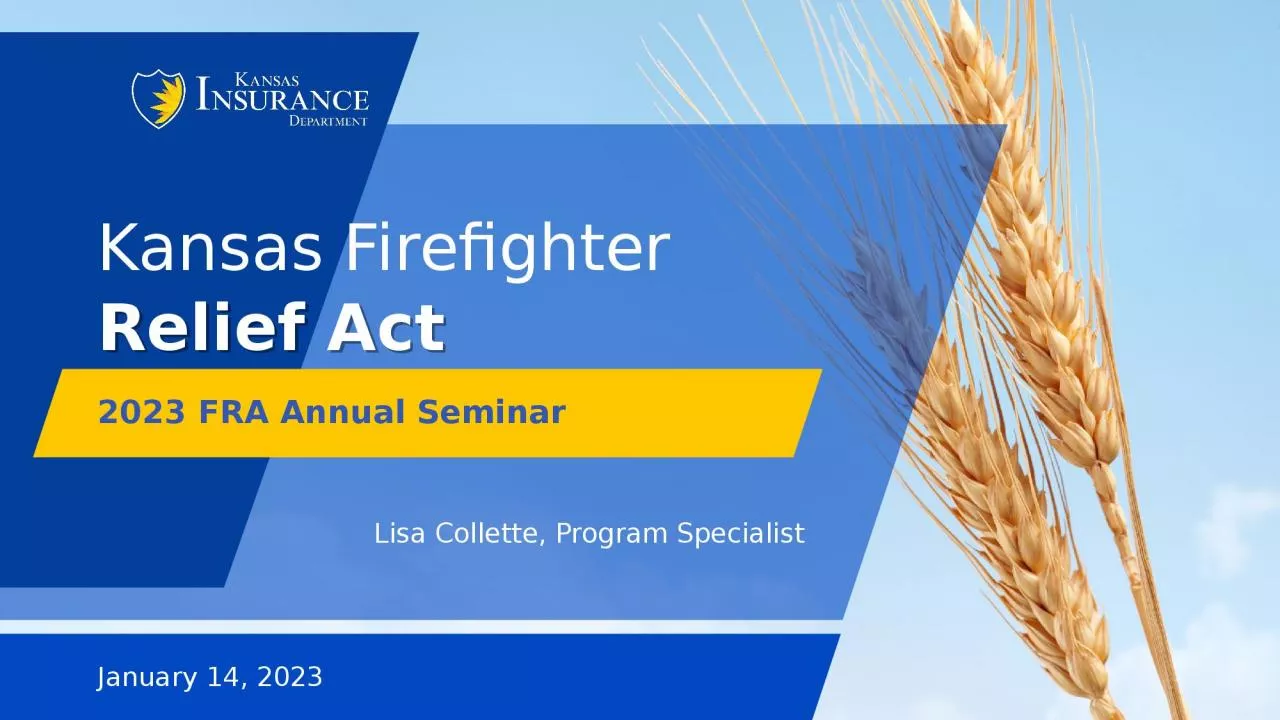 PPT-Relief Act 2023 FRA Annual Seminar