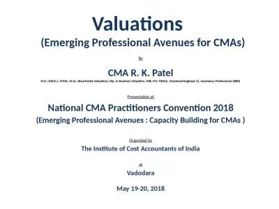 Valuations      (Emerging Professional