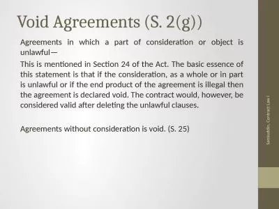 Void Agreements (S. 2(g))