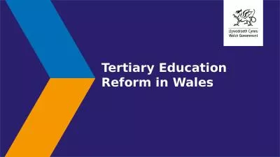 Tertiary Education Reform in Wales