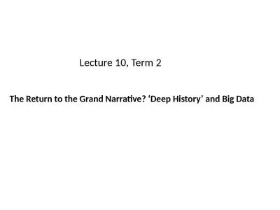 Lecture 10, Term 2