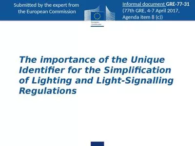 The importance of the Unique Identifier for the Simplification of Lighting and Light-