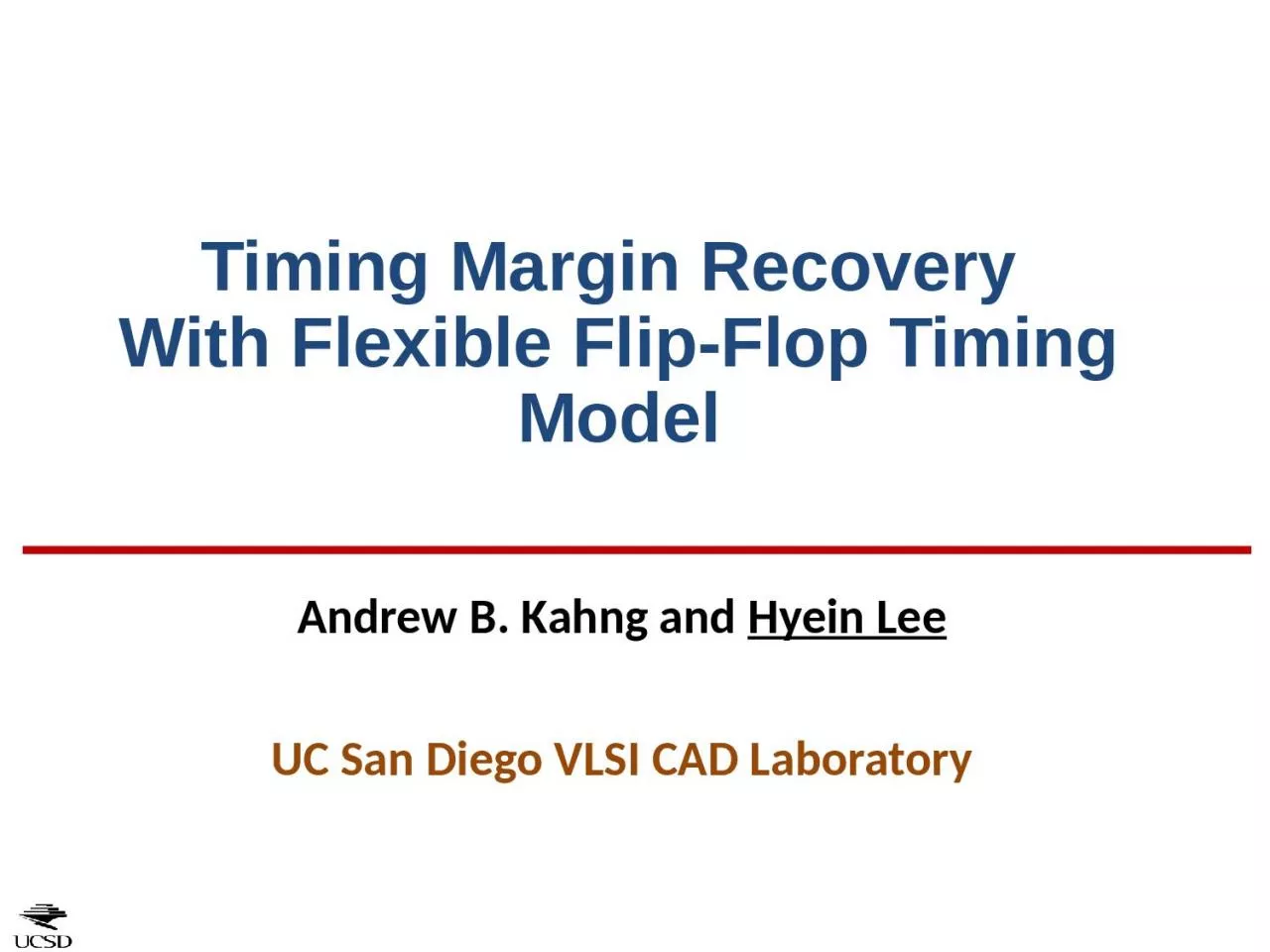 Timing Margin  Recovery