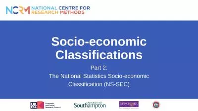 Socio-economic Classifications