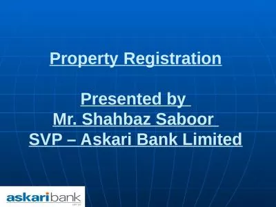 Property Registration Presented by