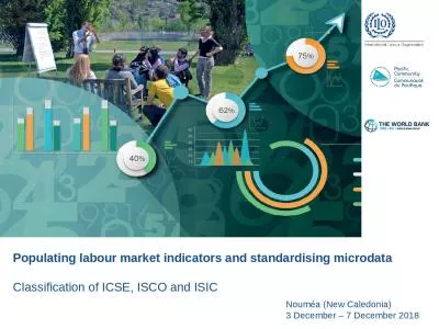 Concepts of industry, occupation and status in employment - Overview