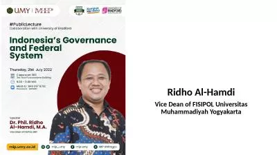 Ridho  Al-Hamdi Vice Dean of FISIPOL Universitas Muhammadiyah Yogyakarta