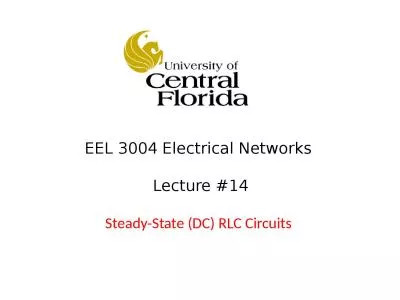EEL 3004  Electrical Networks