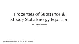Properties of Substance &