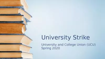 University Strike University and College Union (UCU)