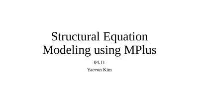 Structural Equation Modeling using