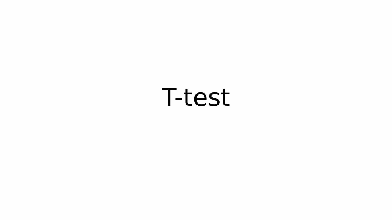 T-test A common statistical test: The Z test for different means