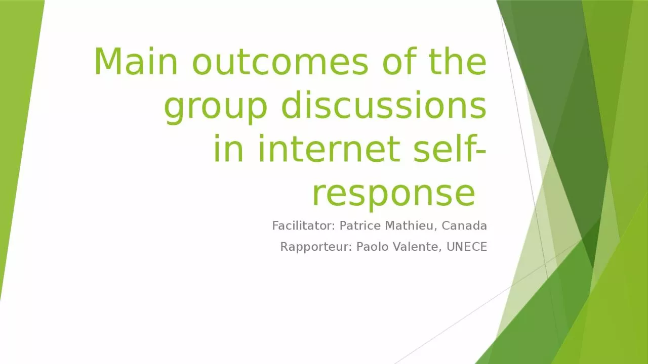 PPT-Main outcomes of the group discussions