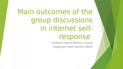 Main outcomes of the group discussions