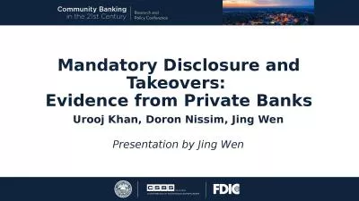 Mandatory Disclosure and Takeovers: