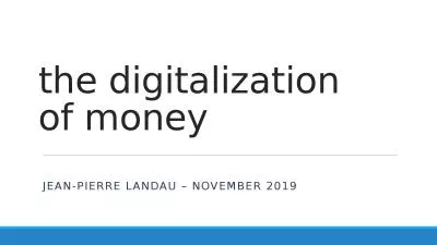the digitalization of money