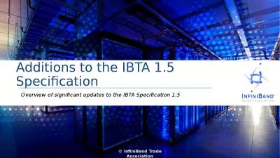 Additions to the IBTA 1.5 Specification