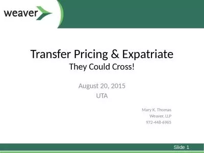 Transfer Pricing & Expatriate