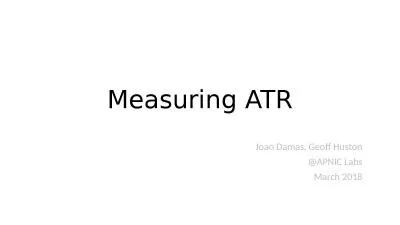 Measuring ATR Joao  Damas