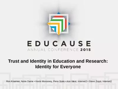 Trust and Identity in Education and Research: Identity for Everyone