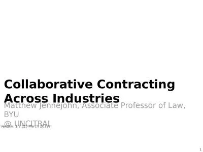 1 Collaborative Contracting