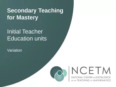 Secondary Teaching for Mastery