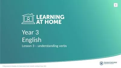 Year 3 Lesson 3 – understanding verbs 