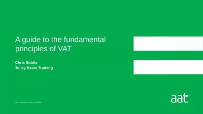 A guide to the fundamental principles of VAT