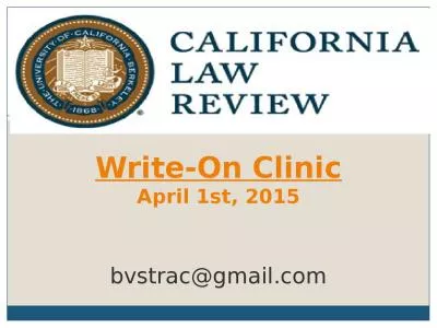 Write - On Clinic April 1st, 2015