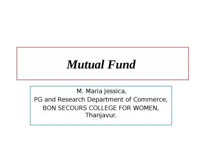 Mutual Fund    M. Maria Jessica,