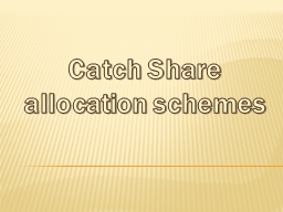 Catch Share  allocation schemes