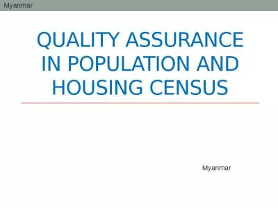 Quality assurance in population and housing Census