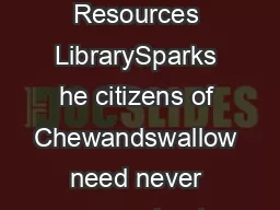 Library Lessons April  Web Resources LibrarySparks he citizens of Chewandswallow need