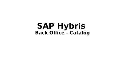 SAP Hybris   Back Office -