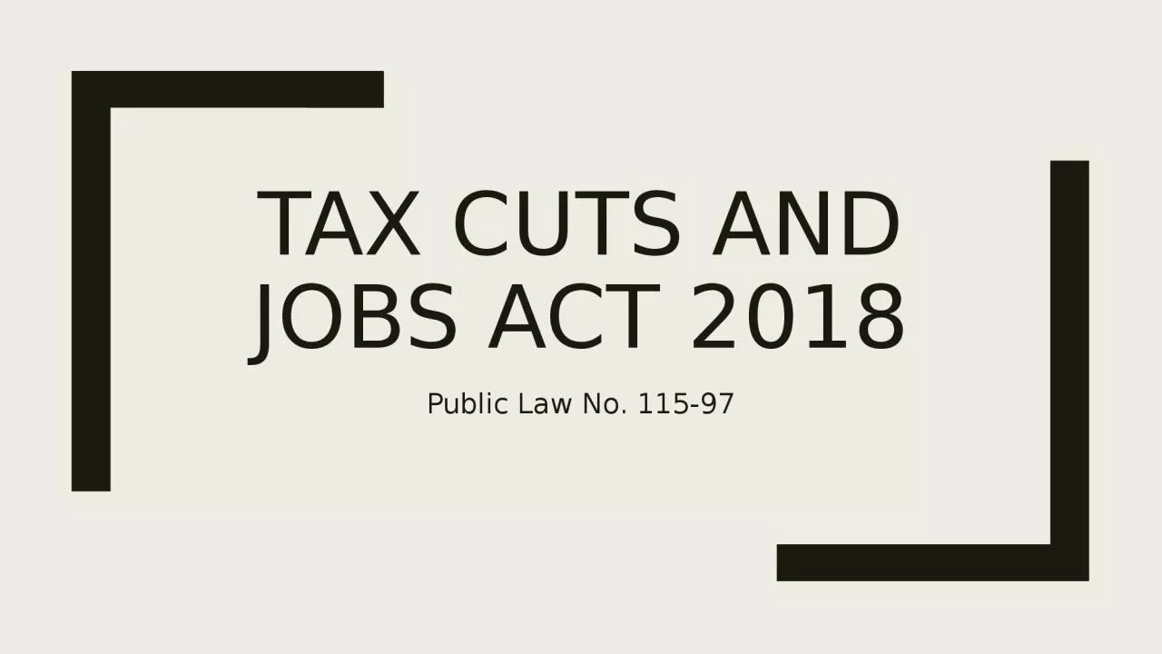 PPT-Tax cuts and jobs act 2018