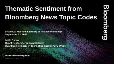 Thematic Sentiment from Bloomberg News Topic Codes